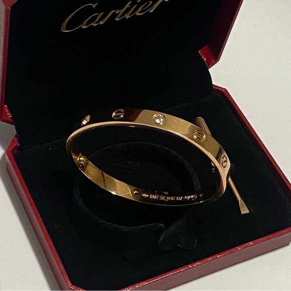 Cartier Gold Bracelet with Diamond Accents - Picture 1 of 6